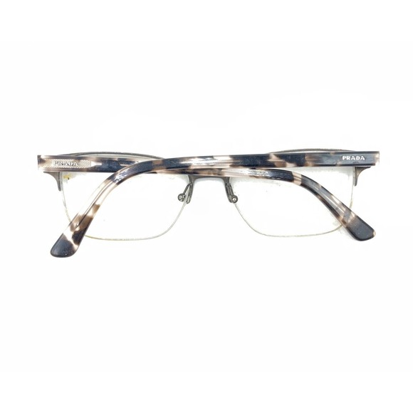 Prada VPR 61X ROU-1O1 Brown Half Rim Eyeglasses Frames 54-17 145 Italy Designer - Picture 11 of 12